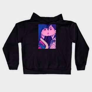 Geisha dragon in water 7206 Kids Hoodie